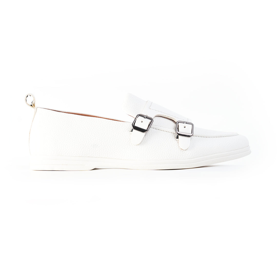 Monkstory Yacht Club Double Monk Slip-Ons - White