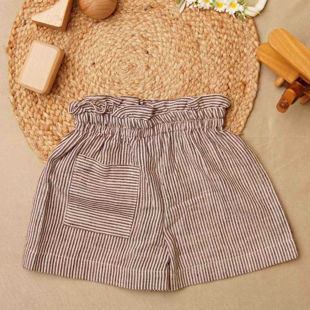 Playful Ruffle Hem Cotton Shorts for Girls