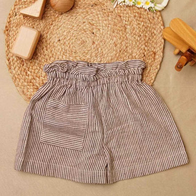 Playful Ruffle Hem Cotton Shorts for Girls