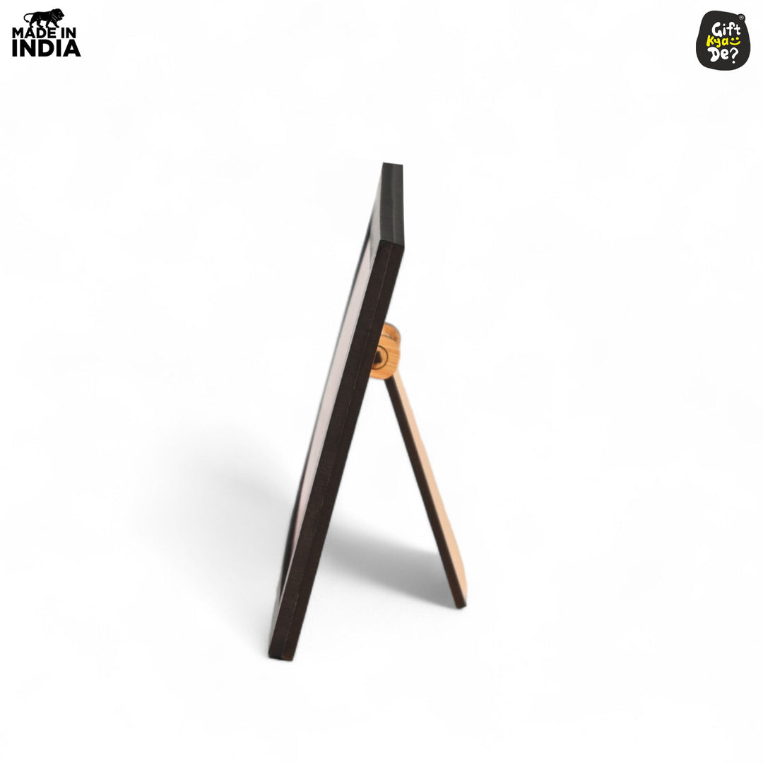 Gift Kya De Shubh Diwali Wooden Frame with Saraswati, Lakshmi & Ganesha Mantras | Spiritual Gifts