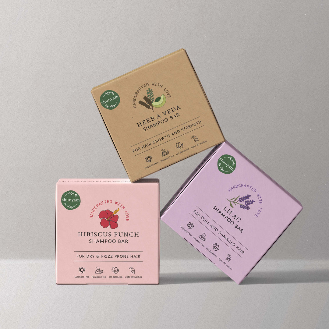 Shunyam Serenity Ritual Box | Shampoo Bar, Conditioner Bar, Facewash Bar, Bath Salt, Solid Perfume - Suspire