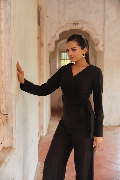 Perched Black Jumpsuit