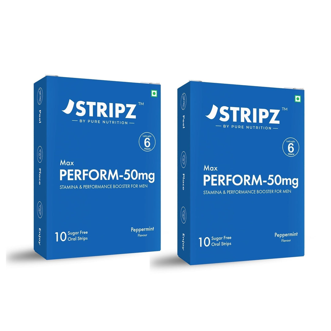 Stripz Max Perform-50mg Oral Thin Strips | Peppermint Flavour