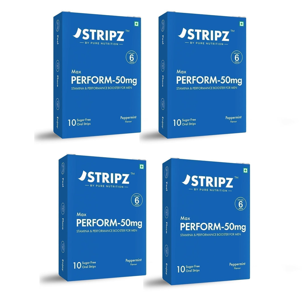 Stripz Max Perform-50mg Oral Thin Strips | Peppermint Flavour