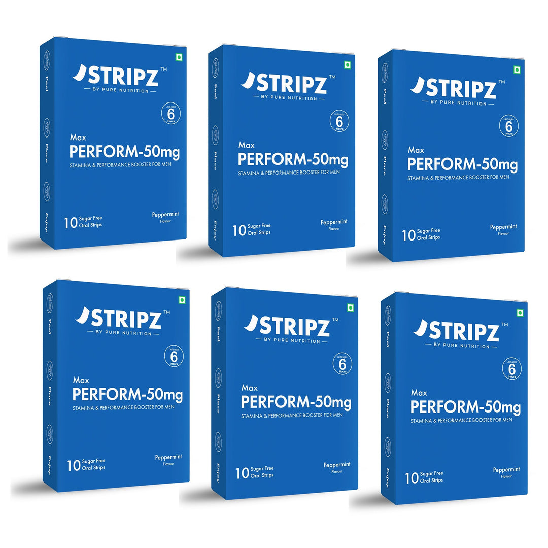 Stripz Max Perform-50mg Oral Thin Strips | Peppermint Flavour