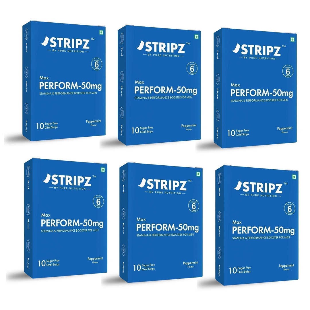 Stripz Max Perform-50mg Oral Thin Strips | Peppermint Flavour