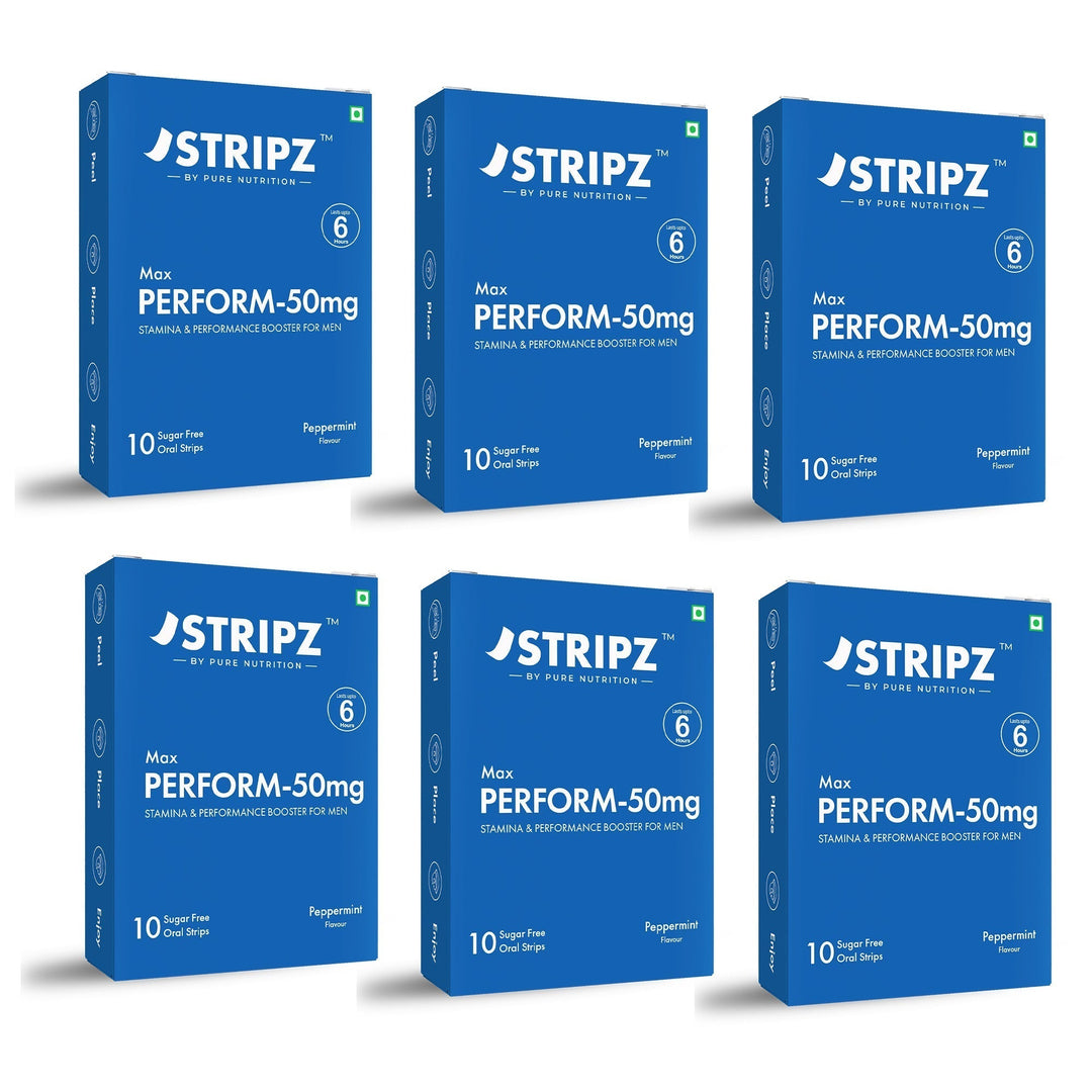 Stripz Max Perform-50mg Oral Thin Strips | Peppermint Flavour