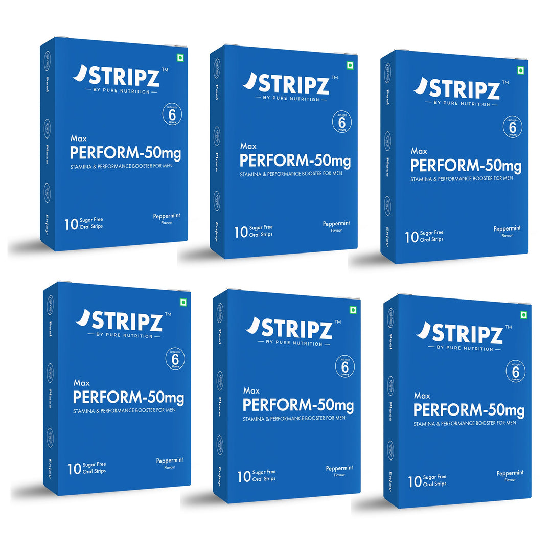 Stripz Max Perform-50mg Oral Thin Strips | Peppermint Flavour