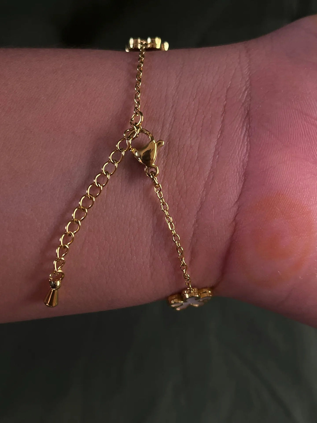 Silver Sutra White Enamel Van Cleef Bracelet | 18K Gold Plated | Hypollergenic | Anti Tarnish - Suspire