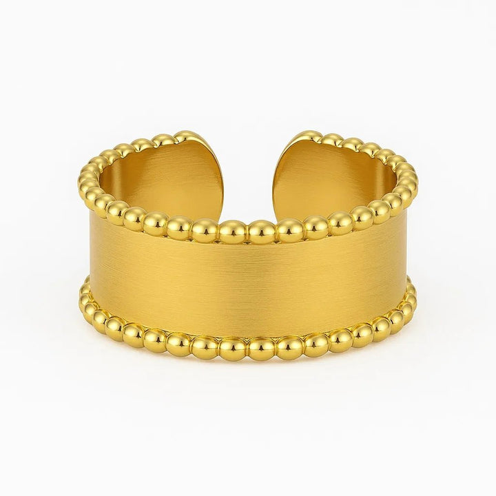 Silversutra Anti Tarnish Adjustable Flexi Band Ring | 18K Gold Plated | Hypollergenic | Anti Tarnish - Suspire