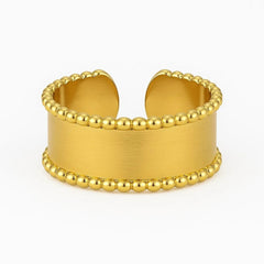 Silversutra Anti Tarnish Adjustable Flexi Band Ring | 18K Gold Plated | Hypollergenic | Anti Tarnish