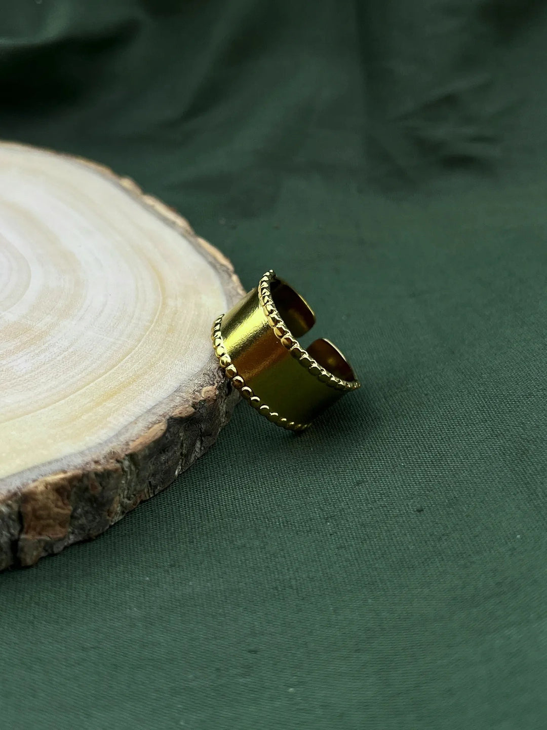 Silversutra Anti Tarnish Adjustable Flexi Band Ring | 18K Gold Plated | Hypollergenic | Anti Tarnish - Suspire