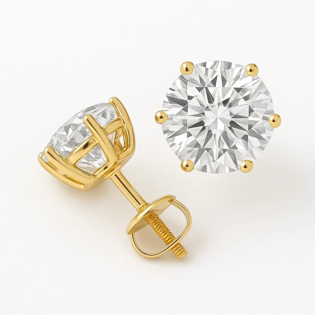 Silversutra Anti Tarnish Studs Combo (Black and White) | 18K Gold Plated | Hypollergenic | Anti Tarnish - Suspire