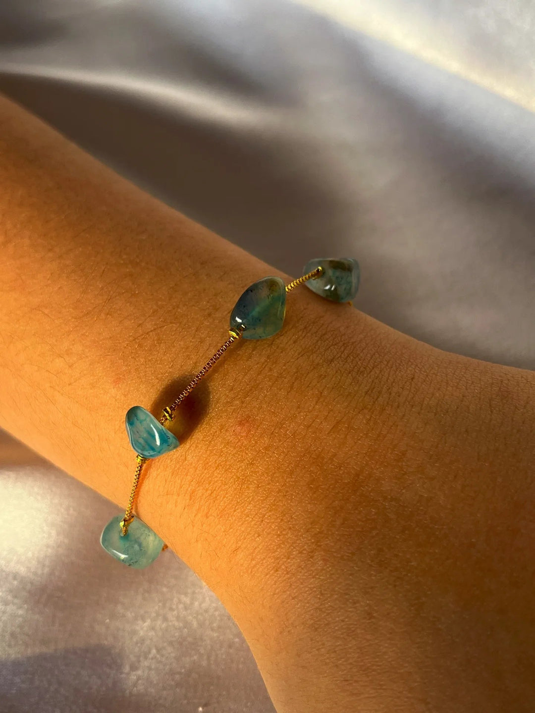 Silversutra Blue Crystal Bracelet For Women | 18K Gold Plated | Hypollergenic | Anti Tarnish - Suspire