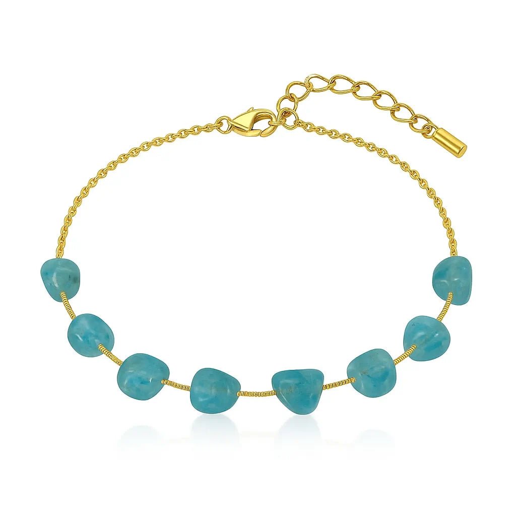 Silversutra Blue Crystal Bracelet For Women | 18K Gold Plated | Hypollergenic | Anti Tarnish - Suspire