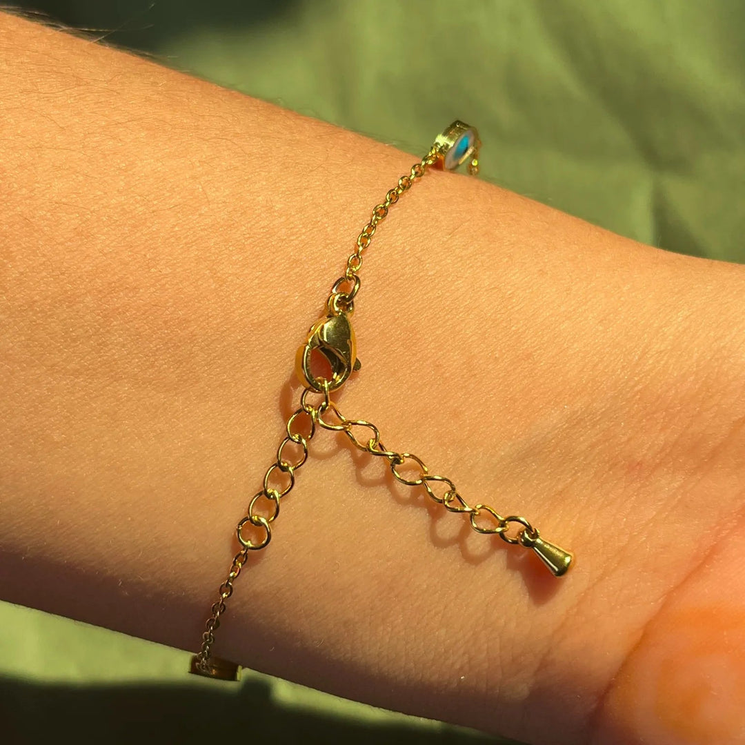 Silversutra Blue Crystal Bracelet For Women | 18K Gold Plated | Hypollergenic | Anti Tarnish - Suspire