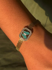 Silversutra Blue Enamel Butterfly Bracelet For Her | 18K Gold Plated | Hypollergenic | Anti Tarnish