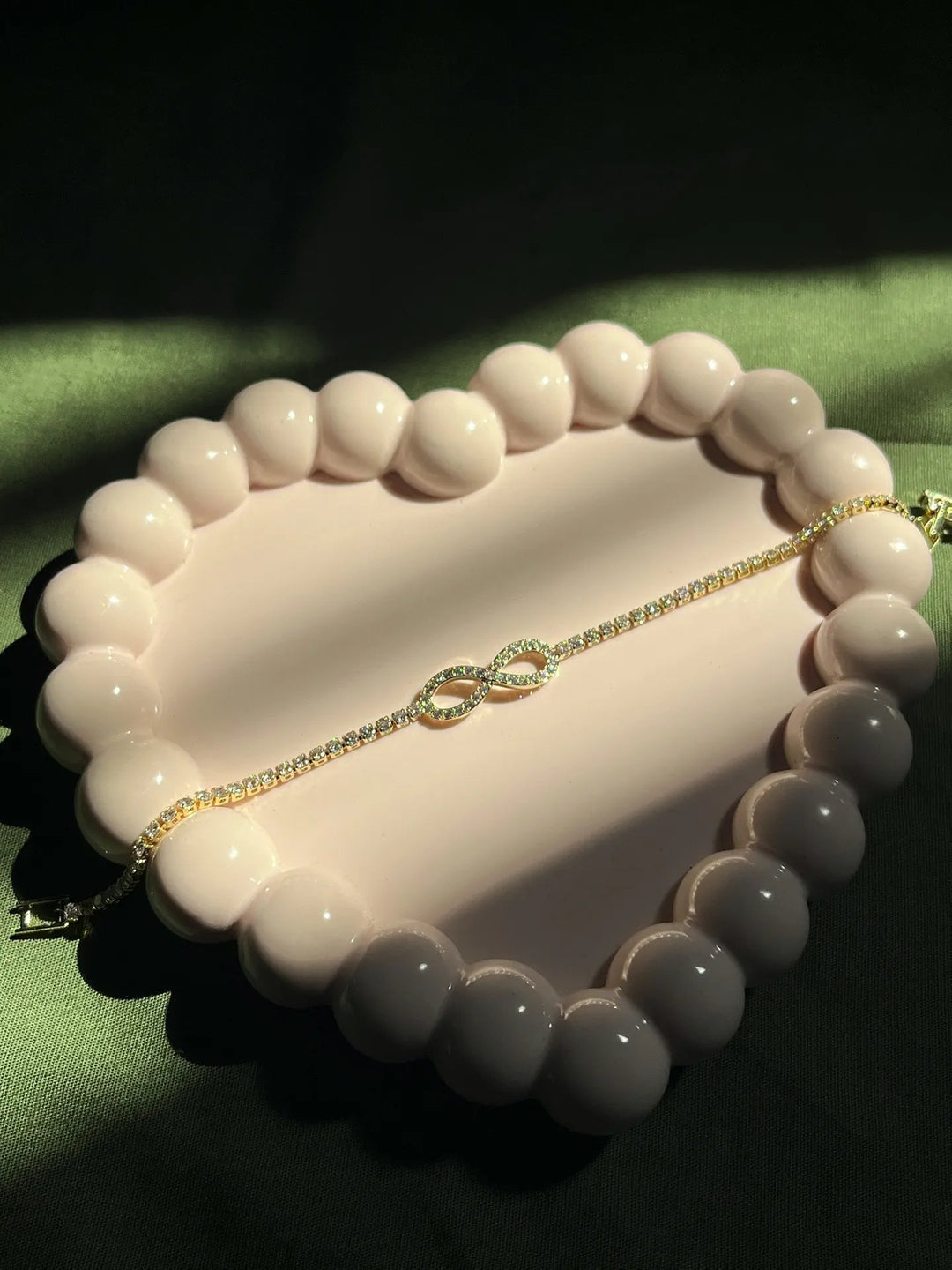 Silversutra Cubic Zirconia Tennis infnity Bracelet | 18K Gold Plated | Hypollergenic | Anti Tarnish - Suspire