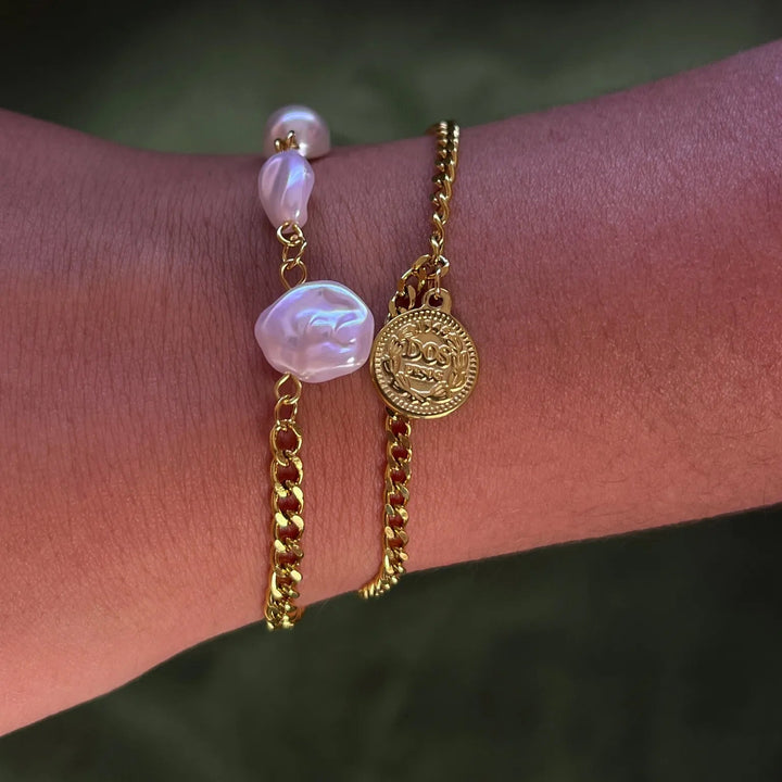 Silversutra Exclusive Victorial Double Layer Cuban Chain Bracelet For Her | 18K Gold Plated | Hypollergenic | Anti Tarnish - Suspire
