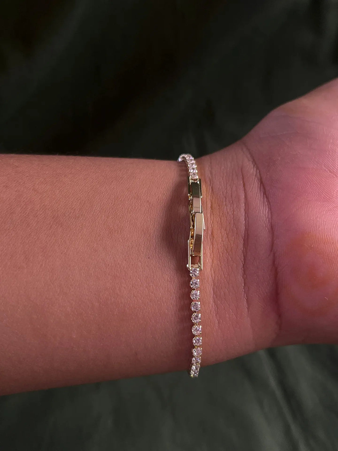 Silversutra Minimal Cubic Zircoania Tennis Butterfly Bracelet For Her | 18K Gold Plated | Hypollergenic | Anti Tarnish - Suspire