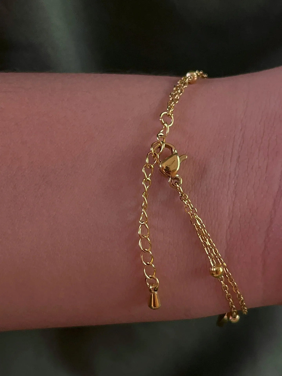 Silversutra Multicolour Heart Dual Layer Bracelet | 18K Gold Plated | Hypollergenic | Anti Tarnish - Suspire