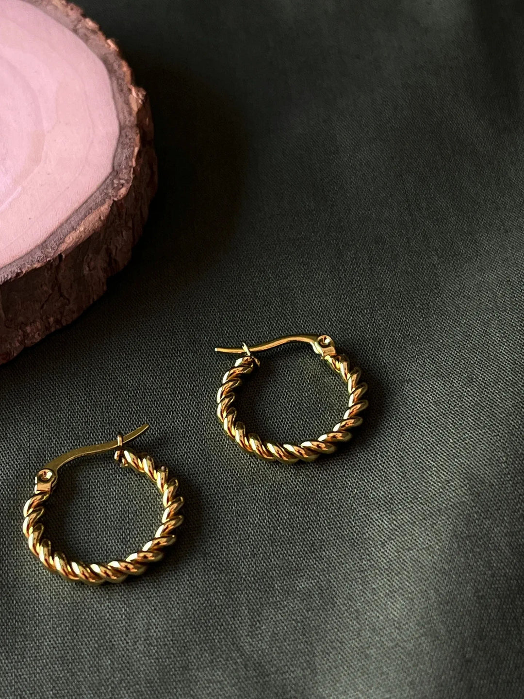 Silversutra Trio Hoop Stack | 18K Gold Plated | Hypollergenic | Anti Tarnish - Suspire