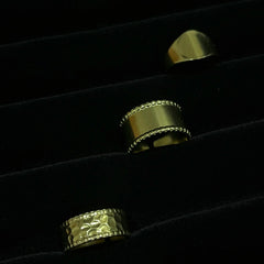 Silversutra Trio Ring Stack | Flexible | 18K Gold Plated | Hypollergenic | Anti Tarnish