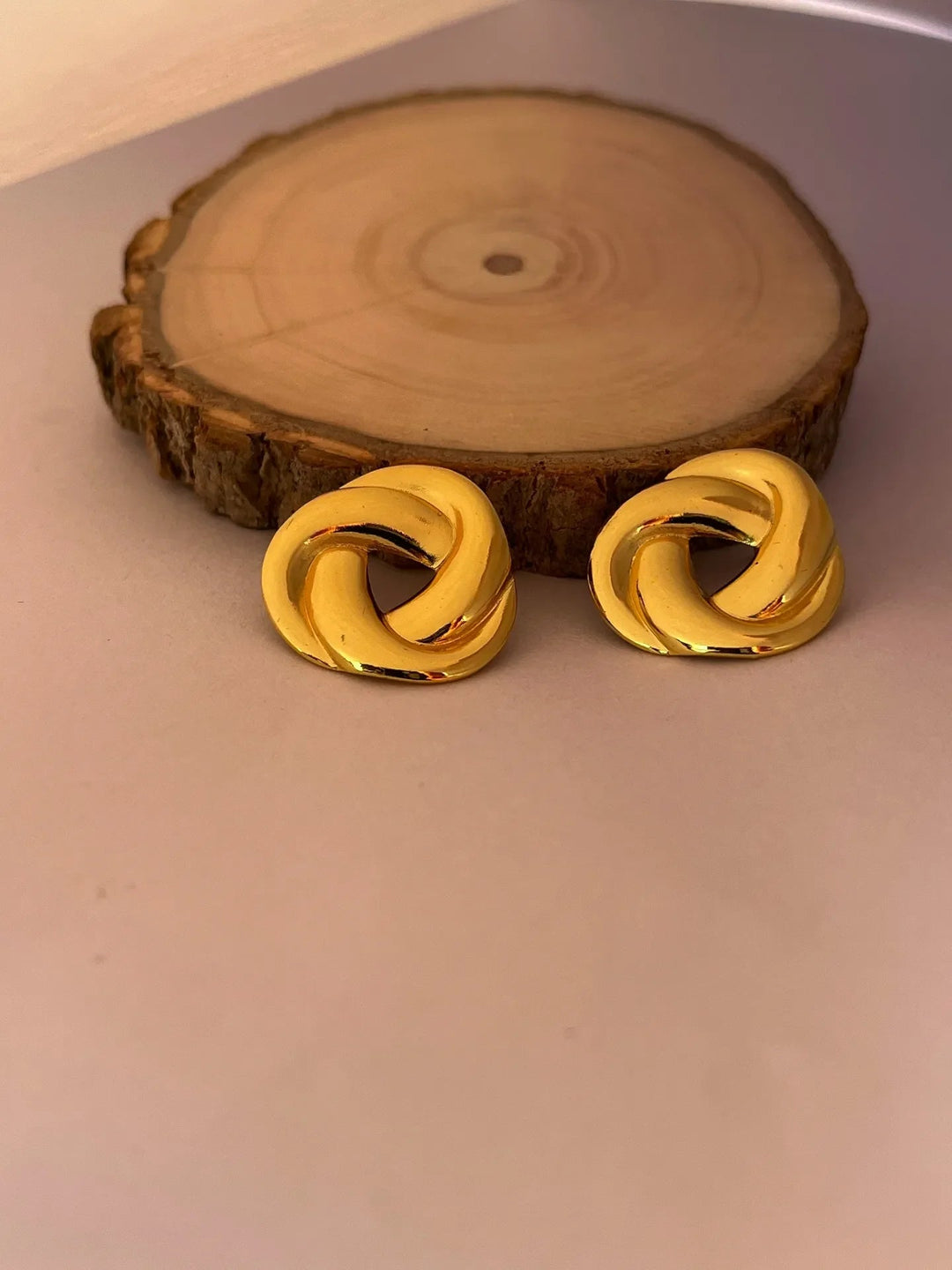 Silversutra Twisted Traingle Studs | 18K Gold Plated | Hypollergenic | Anti Tarnish - Suspire