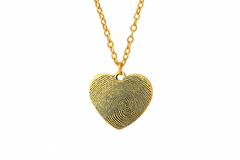 SILVERSUTRA Personalised Fingerprint Heart Necklace For Her | Engrave your and partner’s fingerprint