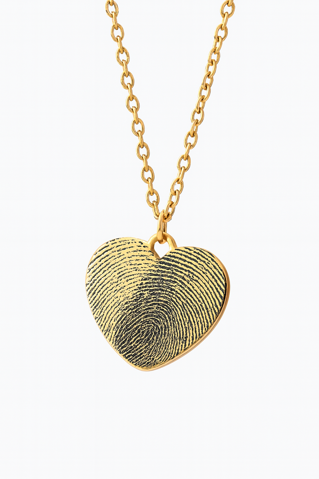 SILVERSUTRA Personalised Fingerprint Heart Necklace For Her | Engrave your and partner’s fingerprint