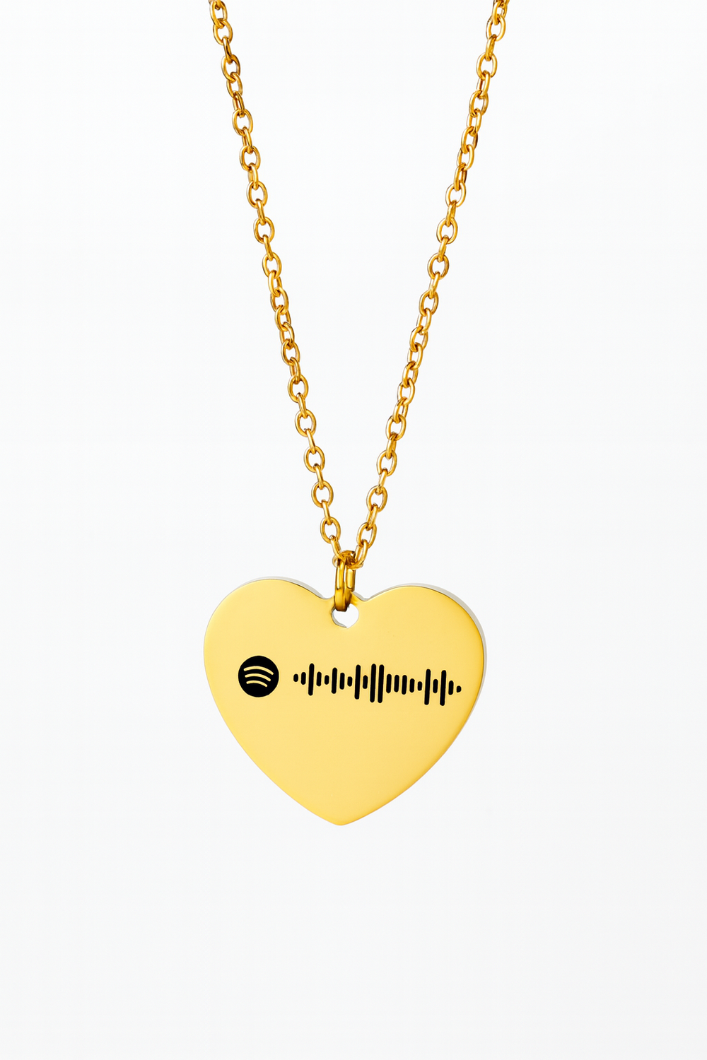 SILVERSUTRA Personalised Heart Spotify Necklace