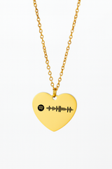 SILVERSUTRA Personalised Heart Spotify Necklace