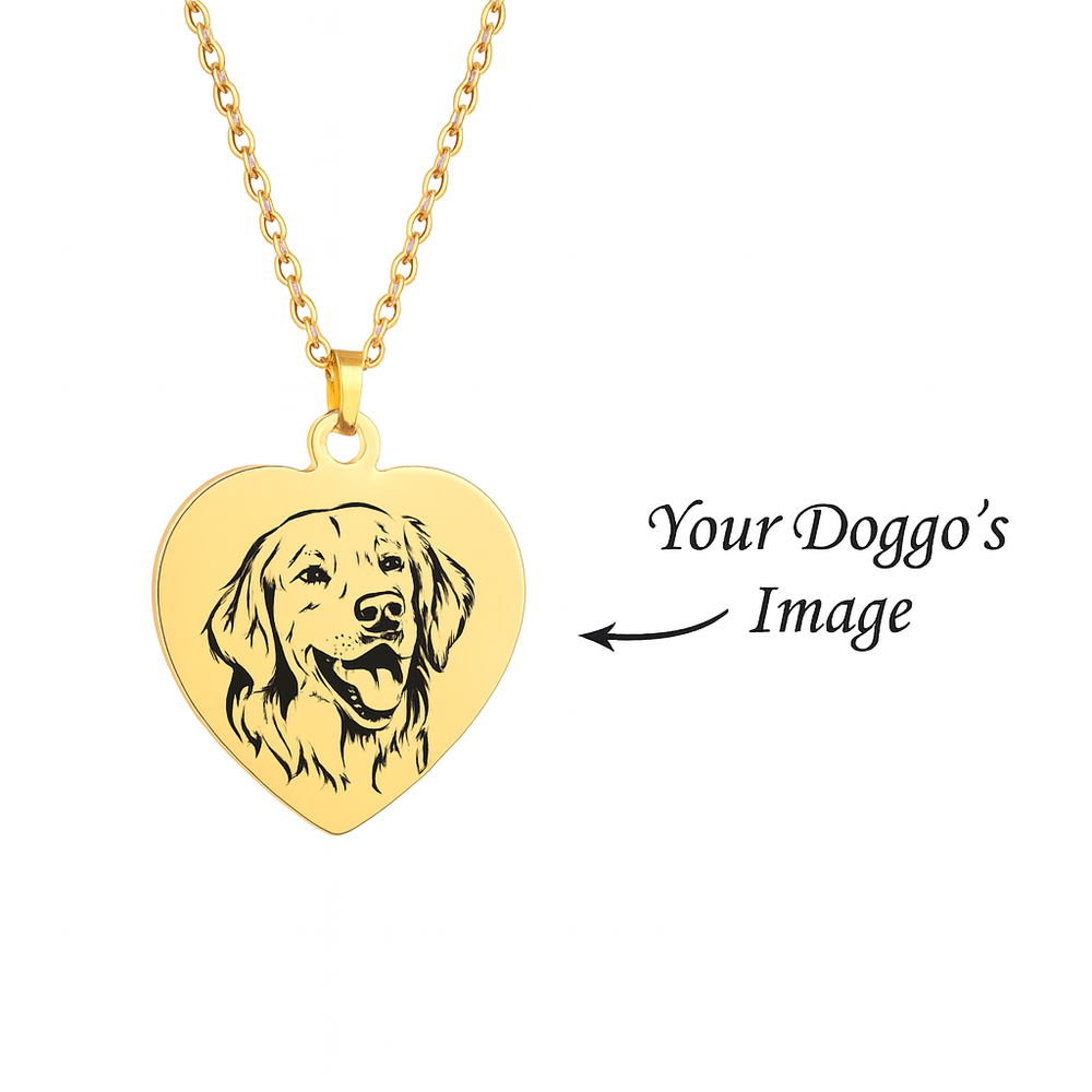 SILVERSUTRA Personalised Heart Pet Necklace