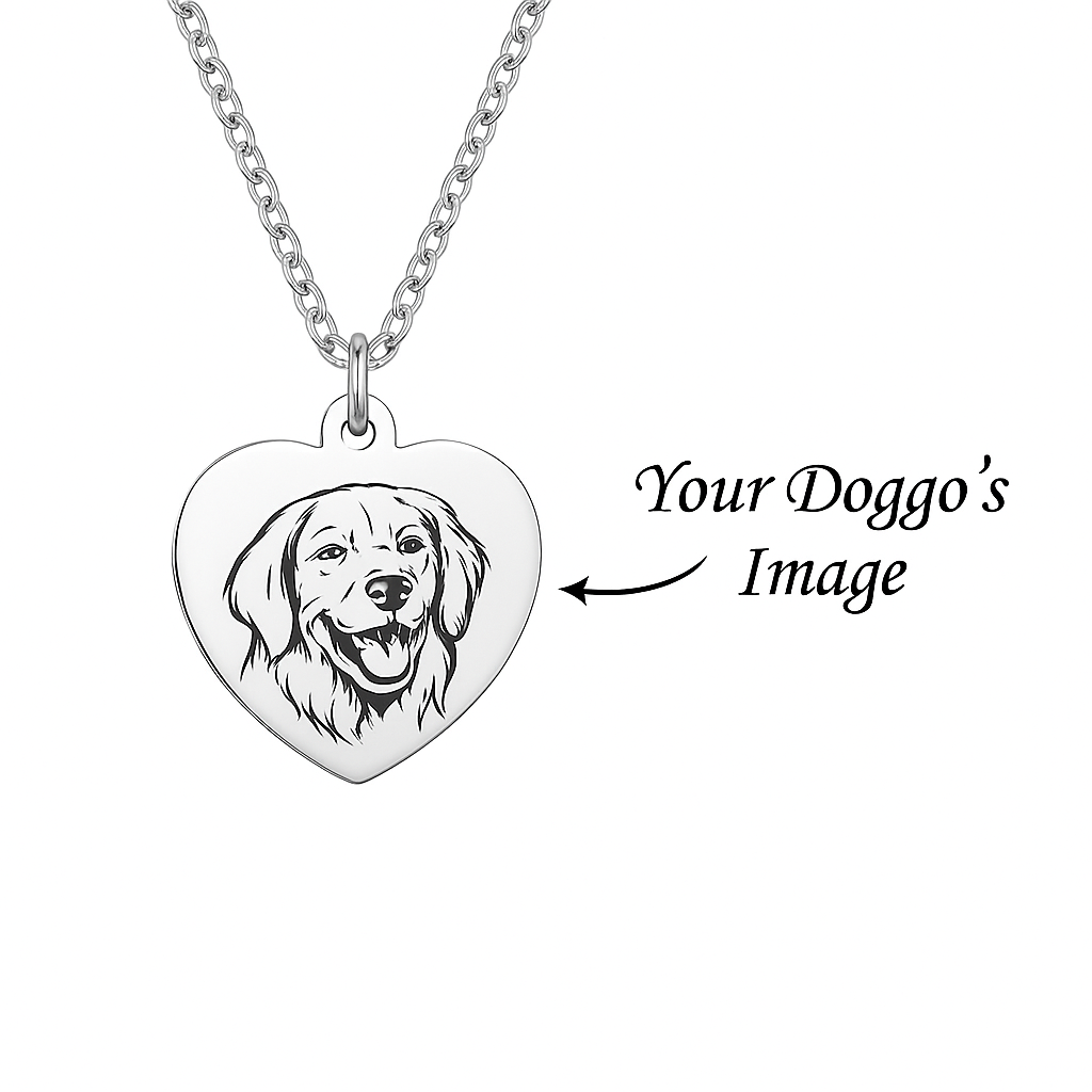 SILVERSUTRA Personalised Heart Pet Necklace