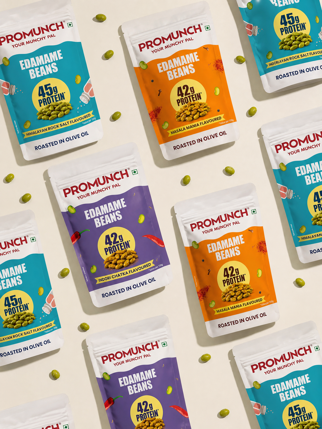 PROMUNCH Roasted Edamame Beans Combo