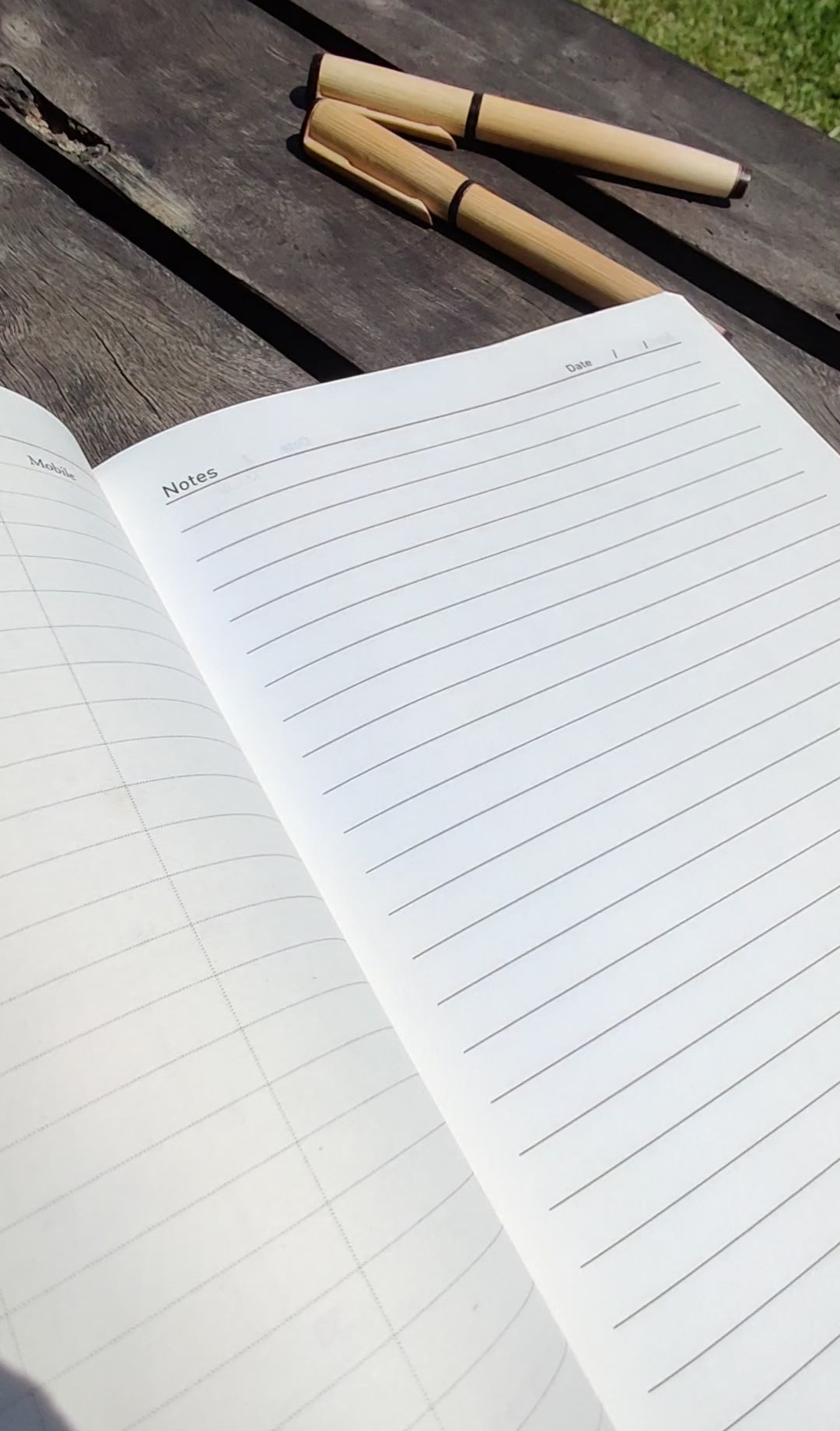 Greenfootprint Cork diary | undated planner | ruled pages