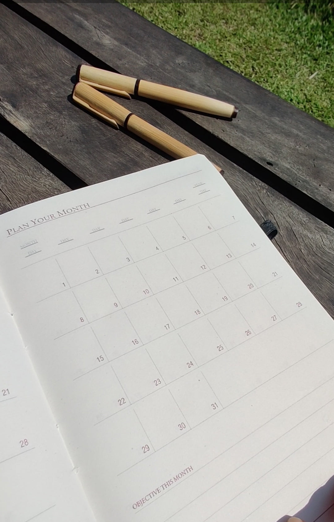 Greenfootprint Cork diary | undated planner | ruled pages