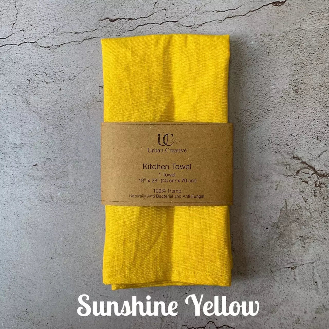 Single Hemp Kitchen Towels in Assorted Colours - Suspire
