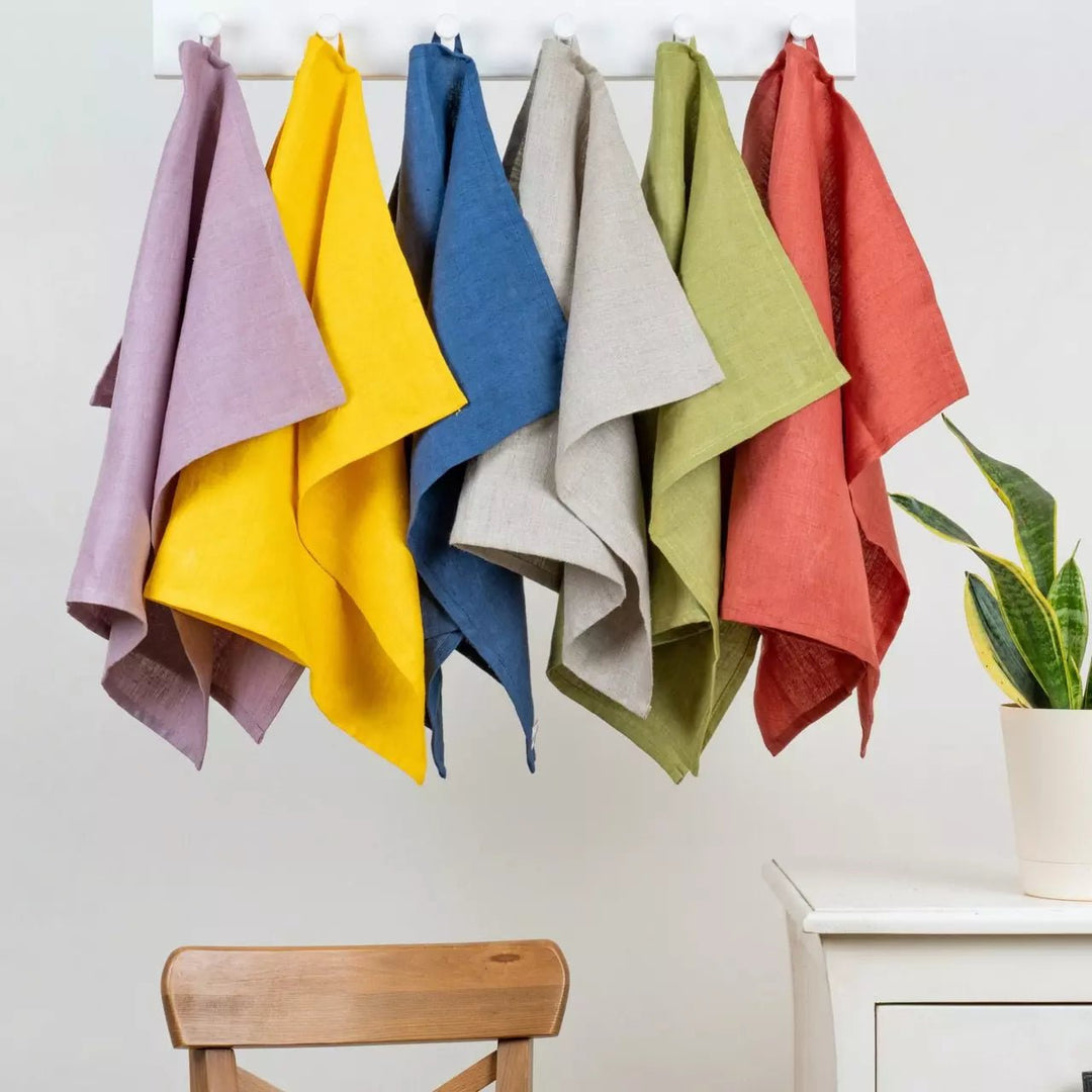 Single Hemp Kitchen Towels in Assorted Colours - Suspire