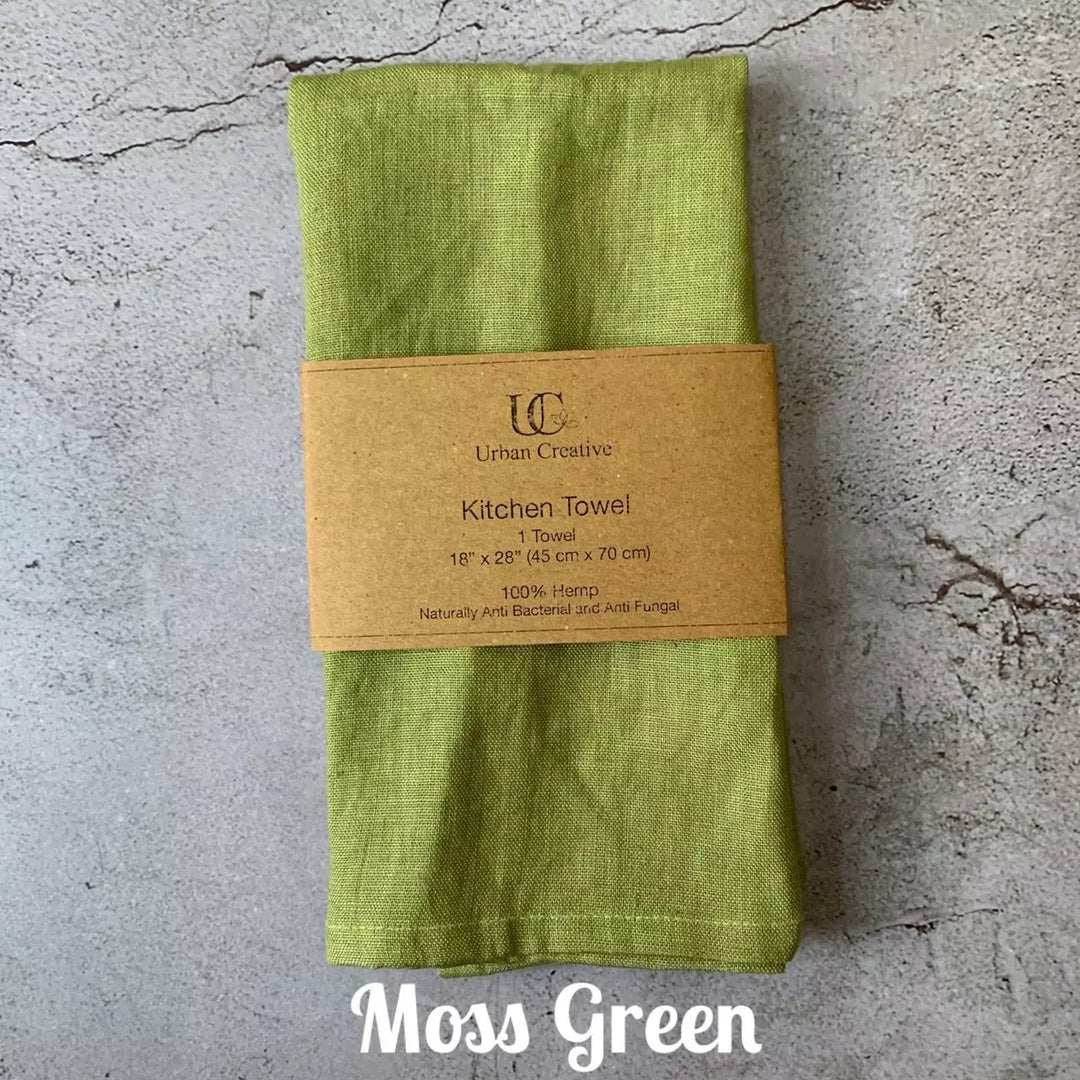 Single Hemp Kitchen Towels in Assorted Colours - Suspire