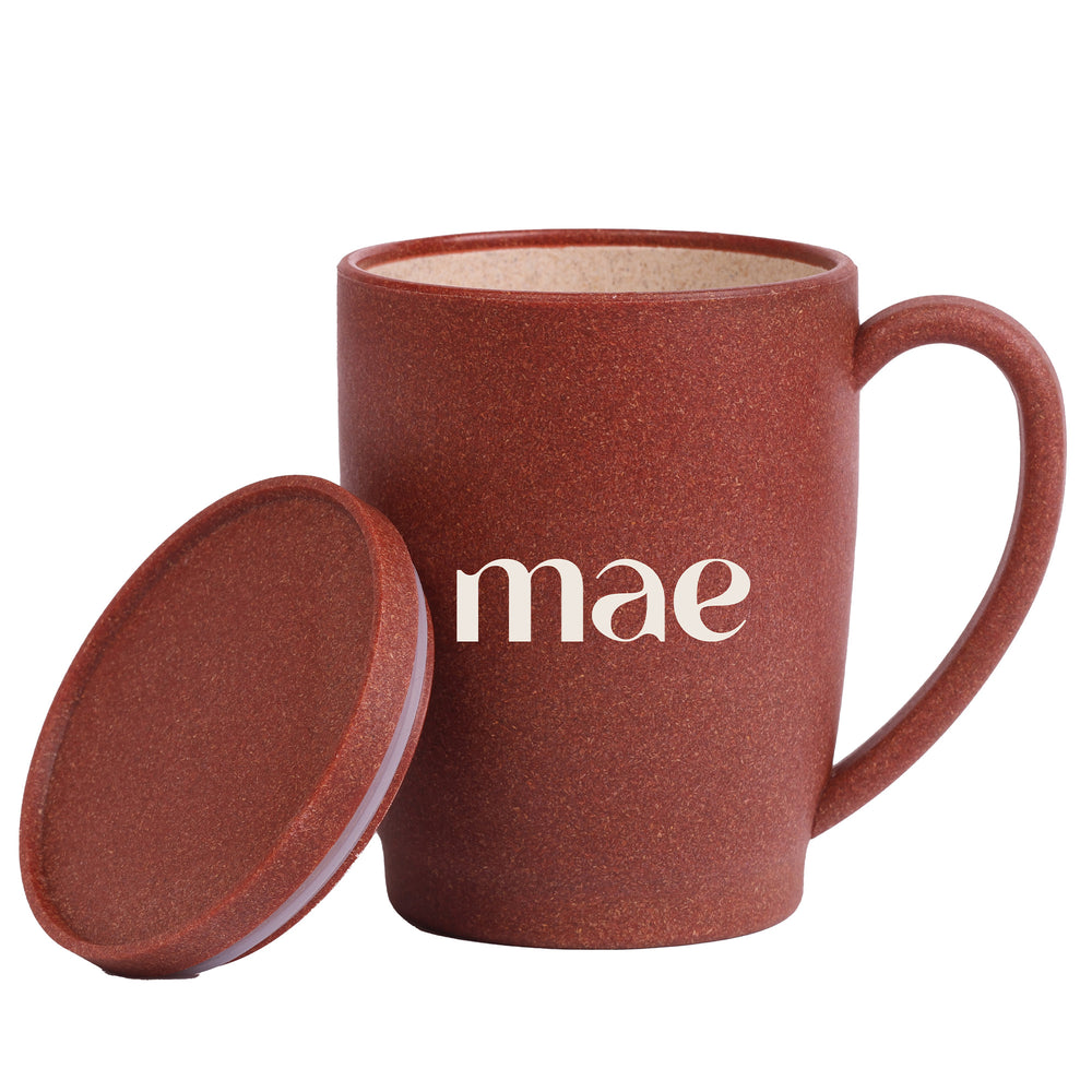MAE Rice Husk Mug with Lid - 370 ml