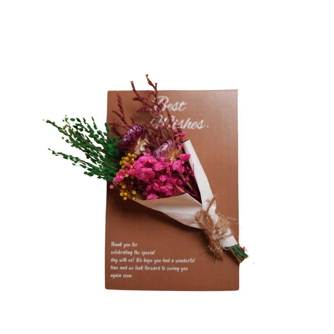Everlasting Flowers Greeting Card Set of 5 | Dried Flower Greeting Cards - https://artecasa.in/