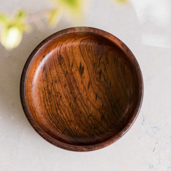 Araana Home Sitabo Set of 2 Medium Sized Basic Wooden Bowls