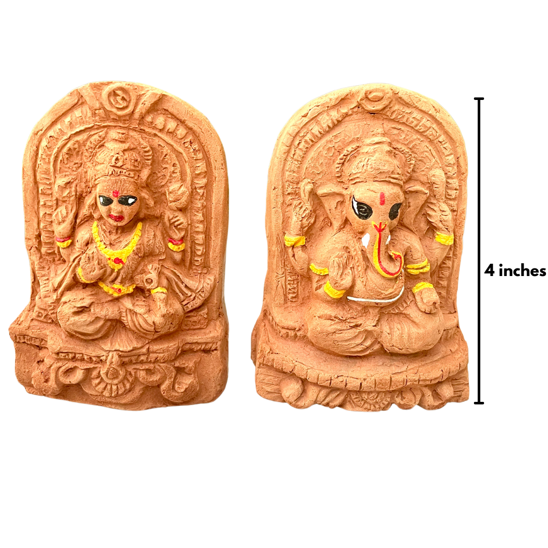 Sow and Grow Plantable Seed Ganesha and Lakshmiji with Marigold and Tulsi Seeds: DIY Grow Kit