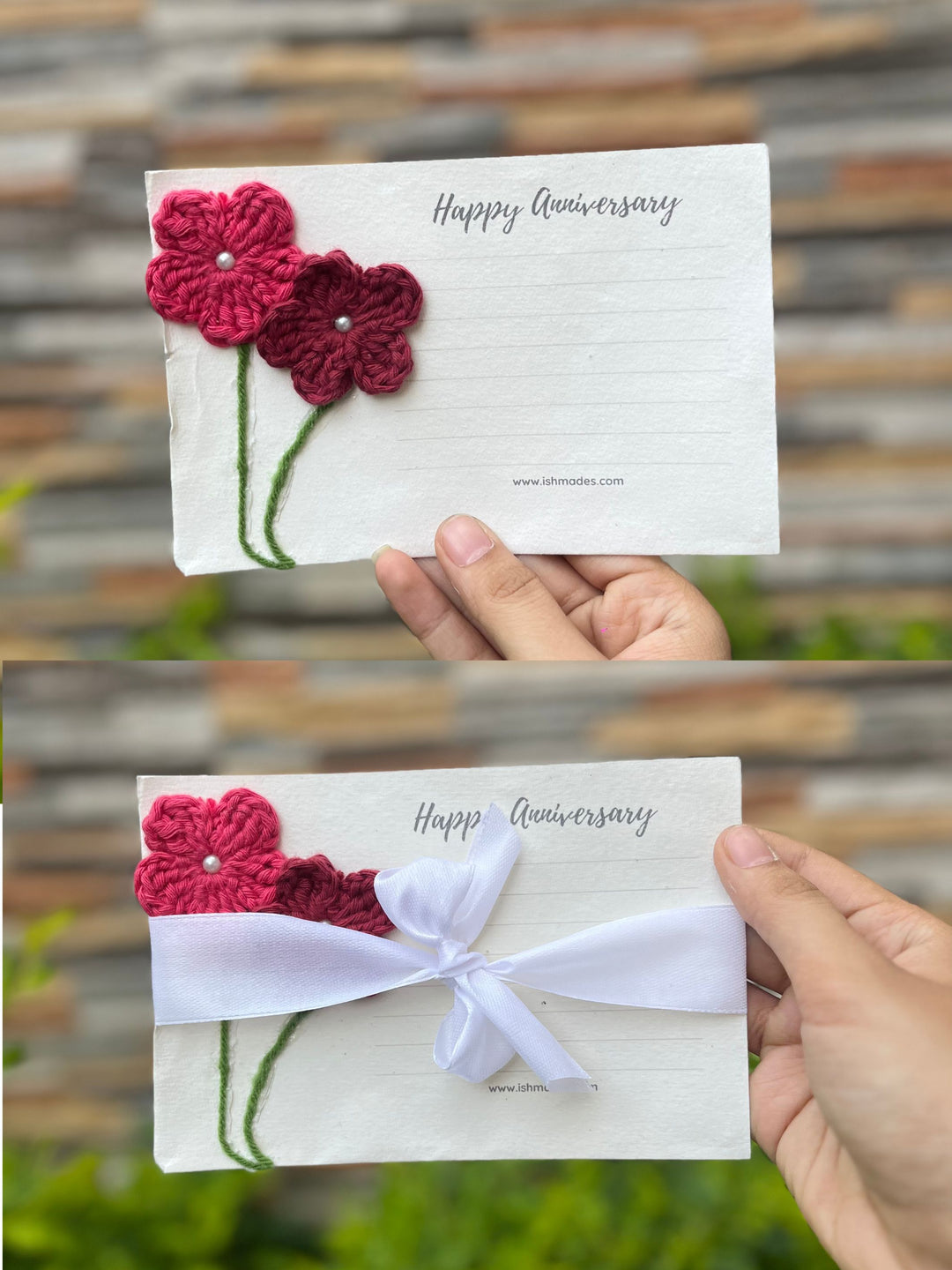 Ishmades Crochet Red Rose Stick