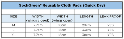 Reusable cloth pads (heavy flow) (3pc)