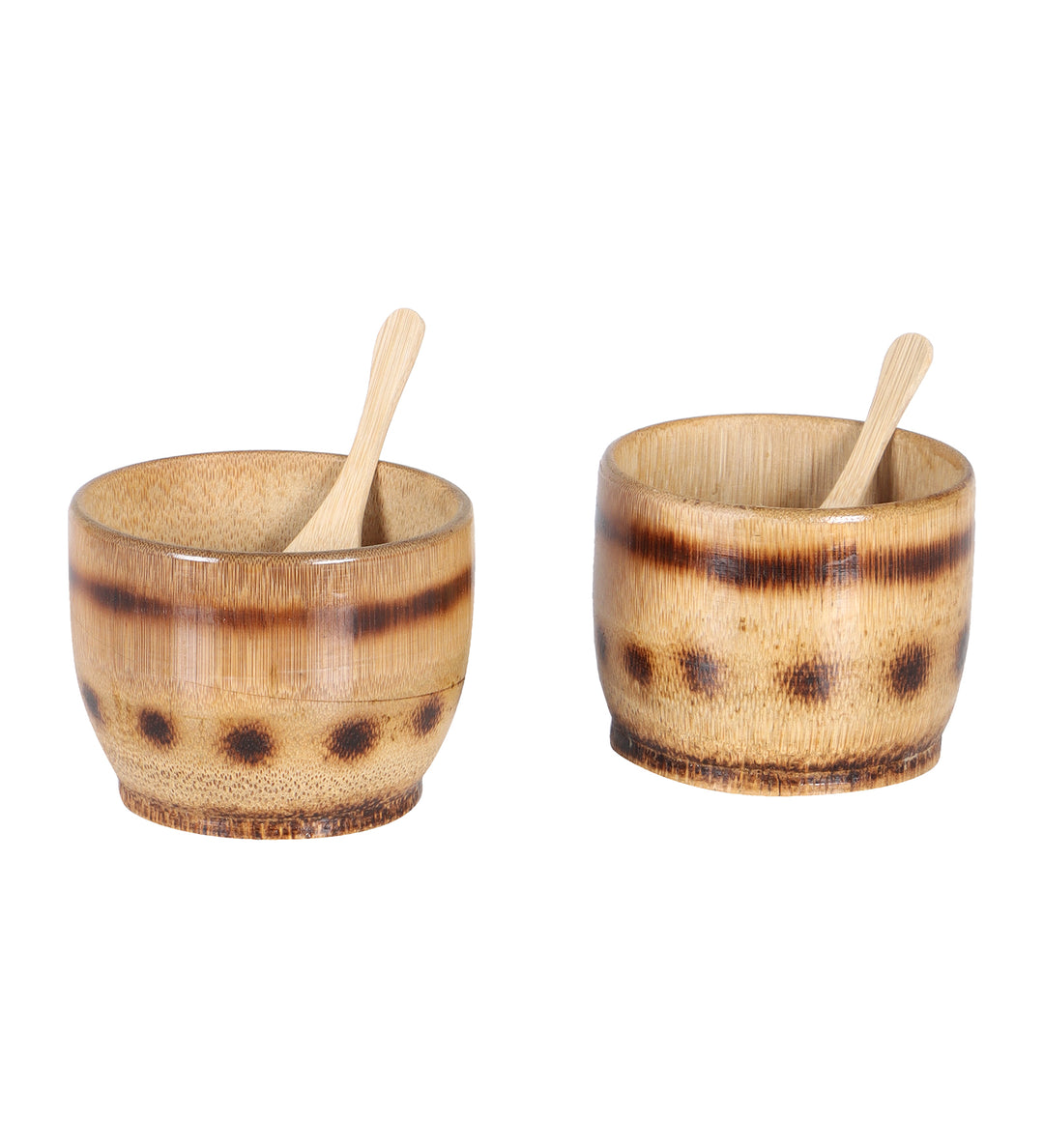 SILPAKARMAN Handmade Bamboo Bowl With Spoon - 2 Piece