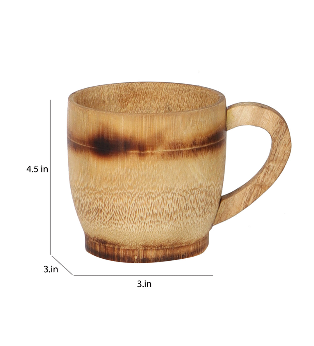 SILPAKARMAN Natural Bamboo Tea Cup - Set Of 4