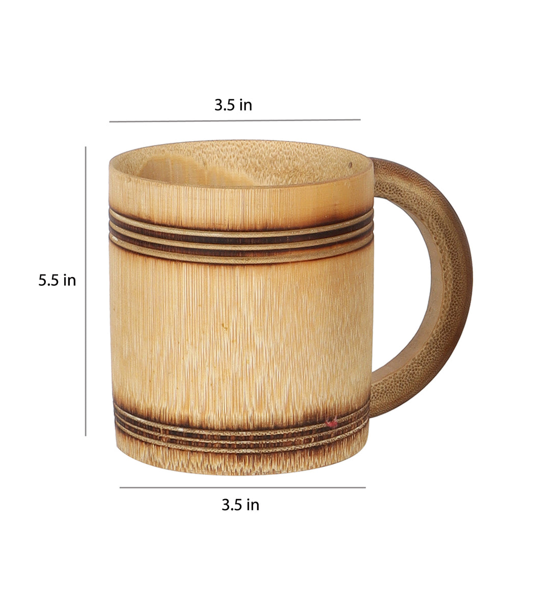 SILPAKARMAN Bamboo Tray With Set Of 2 Coffee Mug