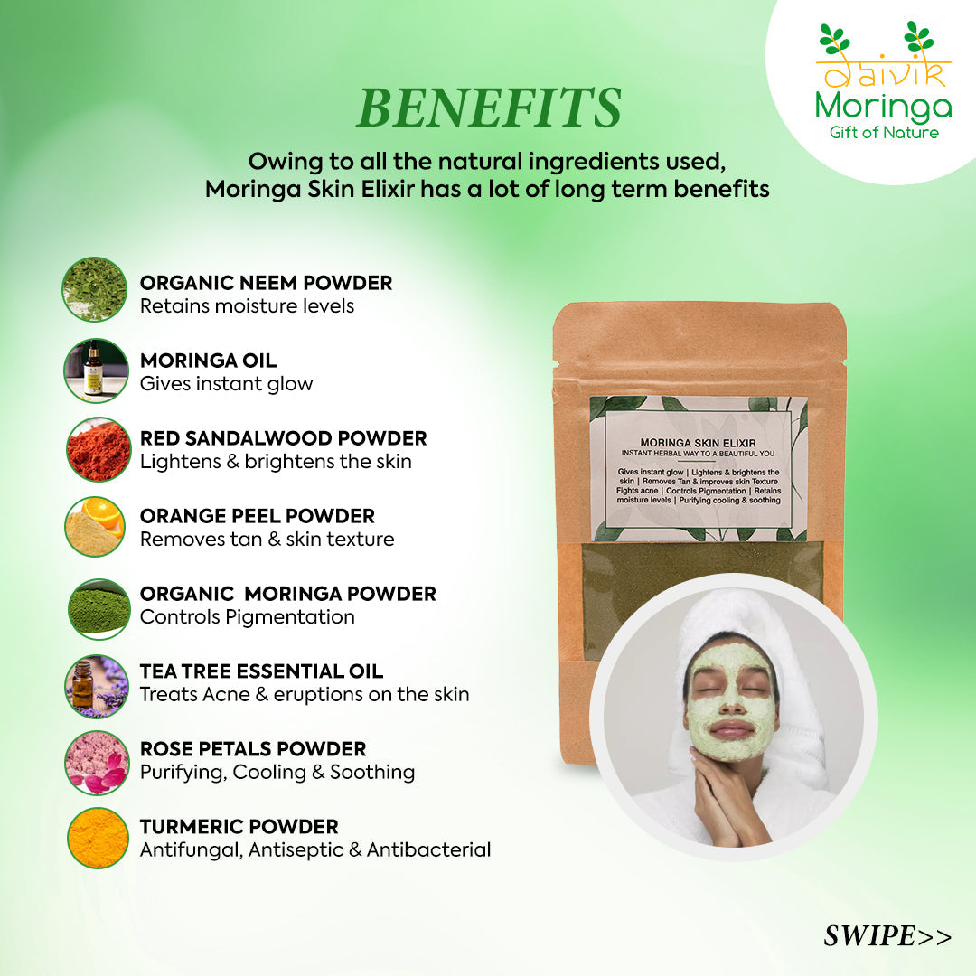 Daivik Moringa Moringa Skin Elixir | Herbal Face Pack